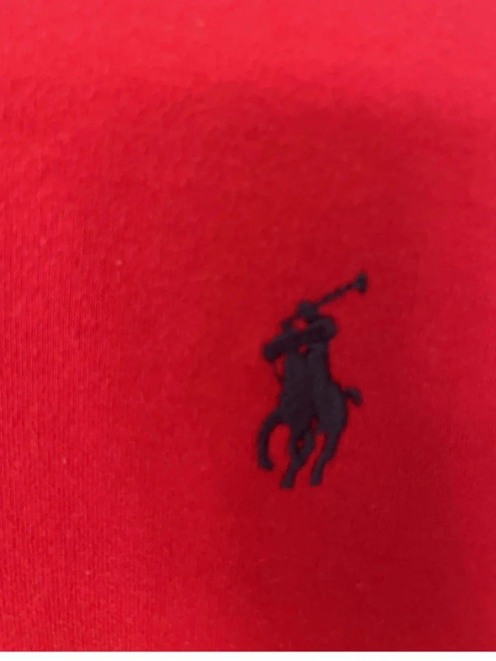 Ralph Lauren Red Polo with Navy Pony Embroidery